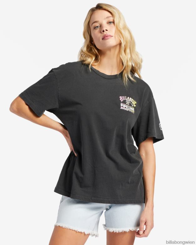 Billabong Clothing 00V682015 | Billabong Übergroßes T-Shirt mit Pro-Pipeline-Poster aus schwarz Frauen