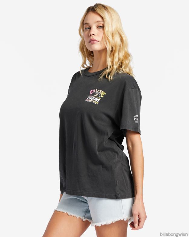 Billabong Clothing 00V682015 | Billabong Übergroßes T-Shirt mit Pro-Pipeline-Poster aus schwarz Frauen