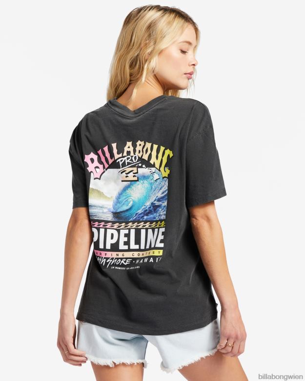 Billabong Clothing 00V682015 | Billabong Übergroßes T-Shirt mit Pro-Pipeline-Poster aus schwarz Frauen