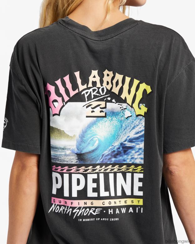 Billabong Clothing 00V682015 | Billabong Übergroßes T-Shirt mit Pro-Pipeline-Poster aus schwarz Frauen