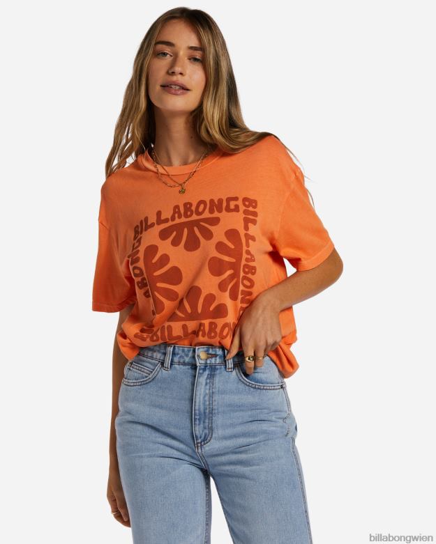 Billabong Clothing 00V682021 | Billabong Mond-Kinder-T-Shirt orangefarbener Kuss Frauen