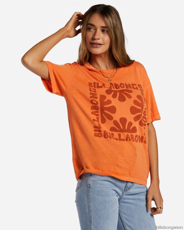 Billabong Clothing 00V682021 | Billabong Mond-Kinder-T-Shirt orangefarbener Kuss Frauen