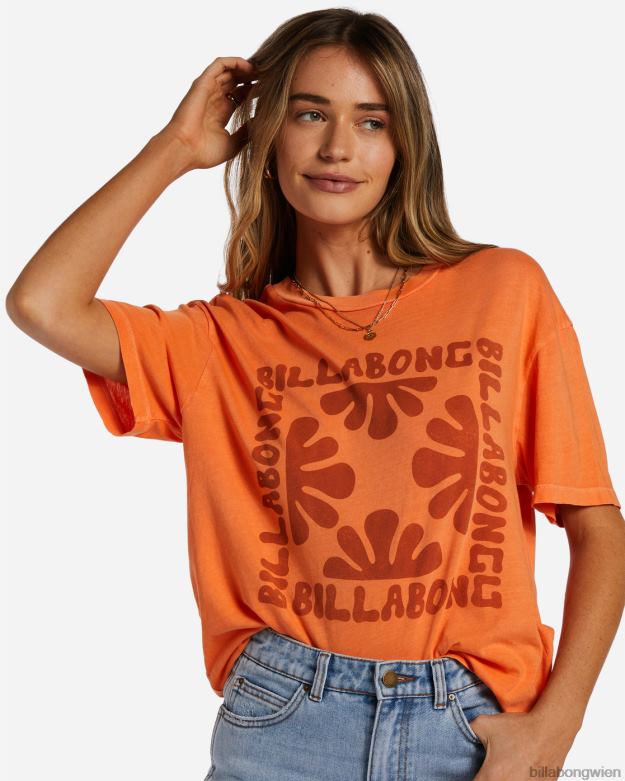 Billabong Clothing 00V682021 | Billabong Mond-Kinder-T-Shirt orangefarbener Kuss Frauen
