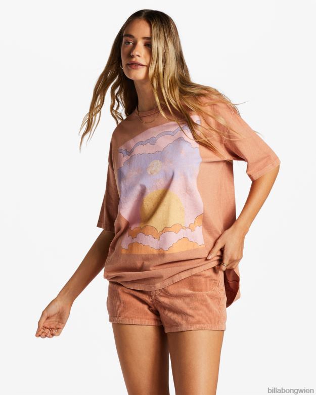Billabong Clothing 00V682040 | Billabong Frieden sei das Reise-T-Shirt Rosendämmerung Frauen