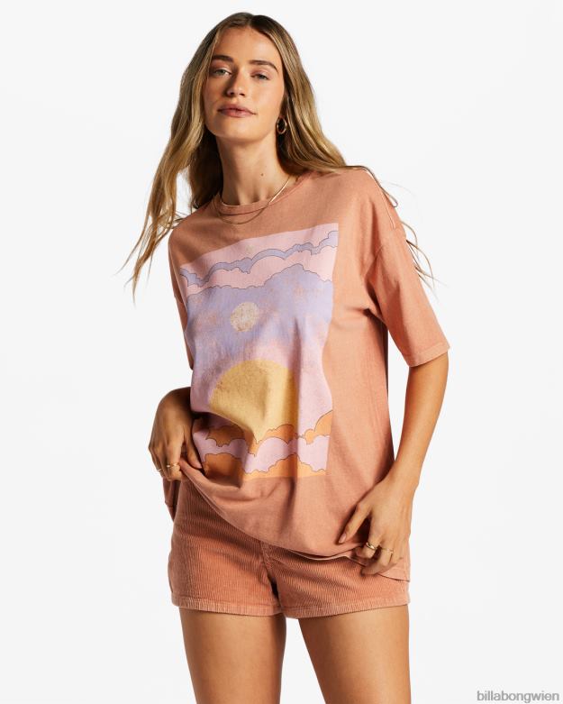 Billabong Clothing 00V682040 | Billabong Frieden sei das Reise-T-Shirt Rosendämmerung Frauen