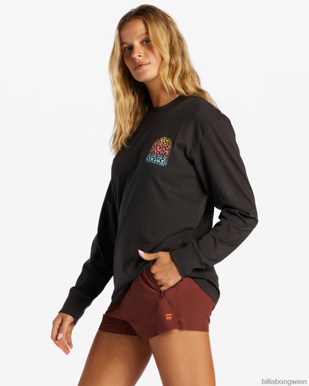 Billabong Clothing 00V682078 | Billabong a/div Langarm-T-Shirt schwarzer Sand Frauen