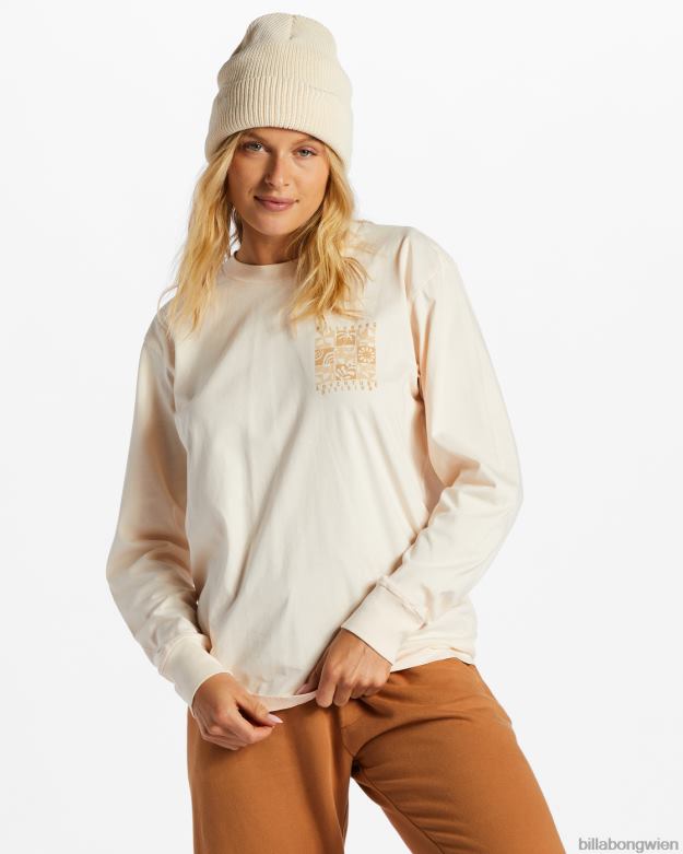 Billabong Clothing 00V682085 | Billabong a/div Langarm-T-Shirt weiße Kappe Frauen
