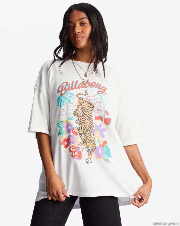 Billabong Clothing 00V682094 | Billabong Easy Tiger übergroßes T-Shirt Salzkristall Frauen