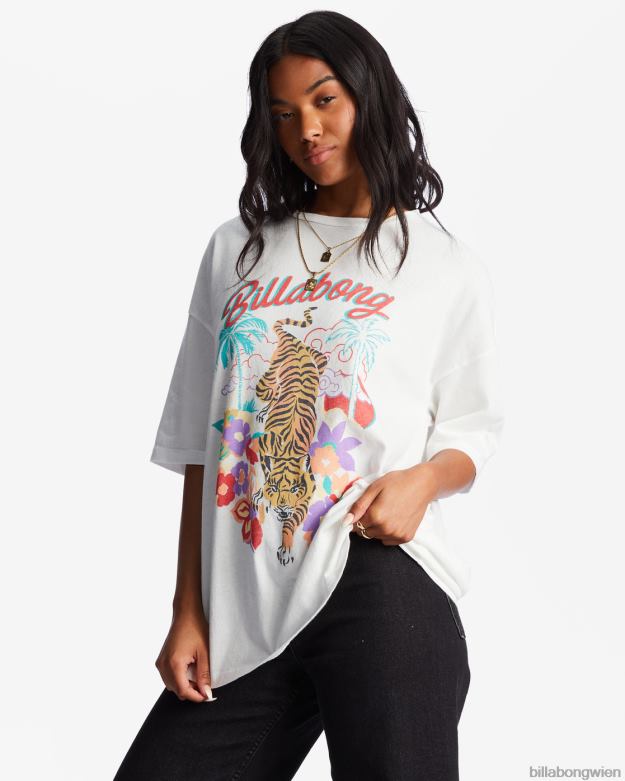 Billabong Clothing 00V682094 | Billabong Easy Tiger übergroßes T-Shirt Salzkristall Frauen