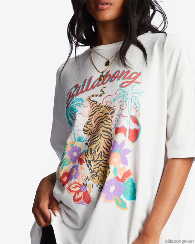 Billabong Clothing 00V682094 | Billabong Easy Tiger übergroßes T-Shirt Salzkristall Frauen