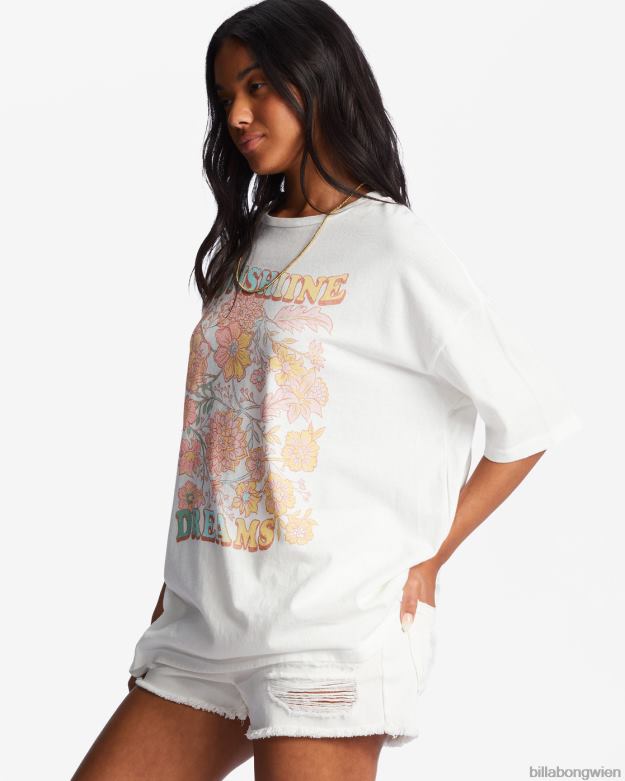 Billabong Clothing 00V682096 | Billabong Sunshine Dream übergroßes T-Shirt Salzkristall Frauen