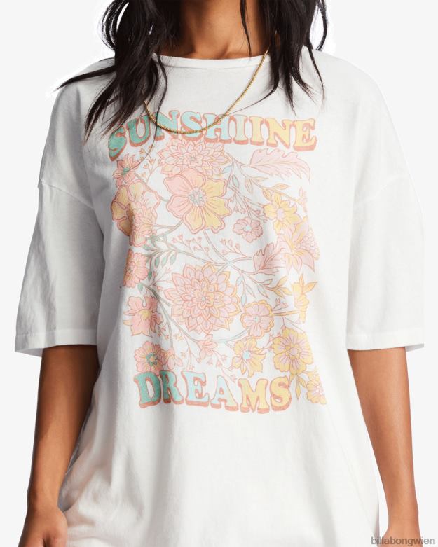 Billabong Clothing 00V682096 | Billabong Sunshine Dream übergroßes T-Shirt Salzkristall Frauen