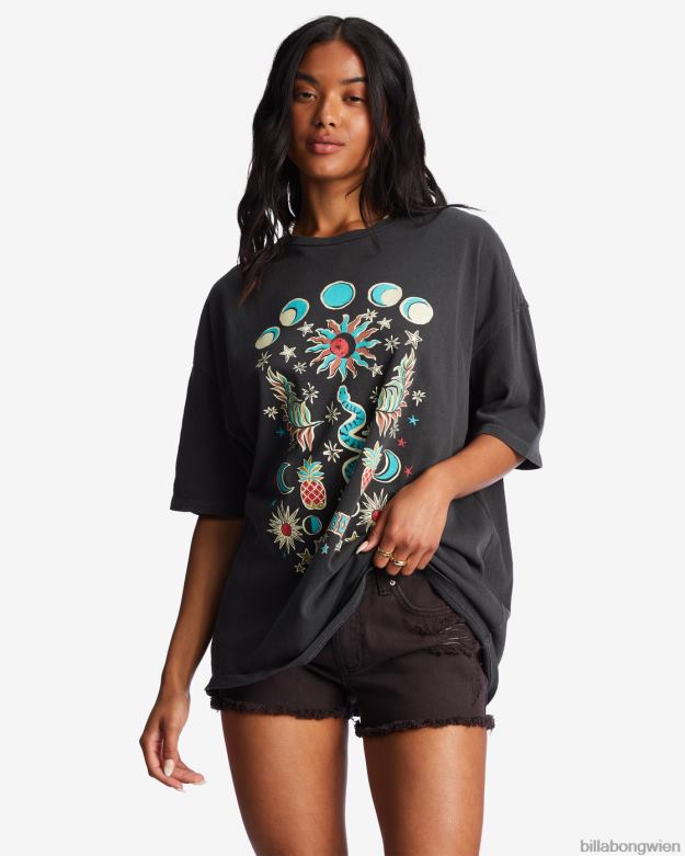 Billabong Clothing 00V682100 | Billabong in das mystische übergroße T-Shirt aus schwarz Frauen