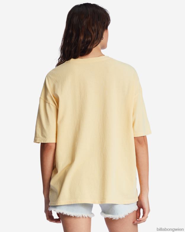 Billabong Clothing 00V682113 | Billabong „Future is Bright“-T-Shirt in Übergröße Pfirsichpunsch Frauen