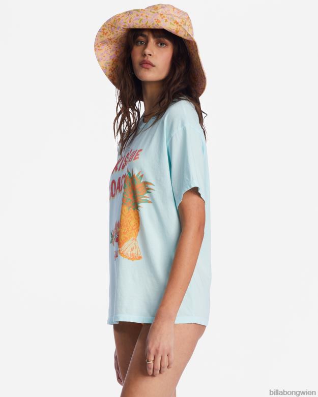 Billabong Clothing 00V682117 | Billabong Kiss the Coast übergroßes T-Shirt erleuchteter Himmel Frauen