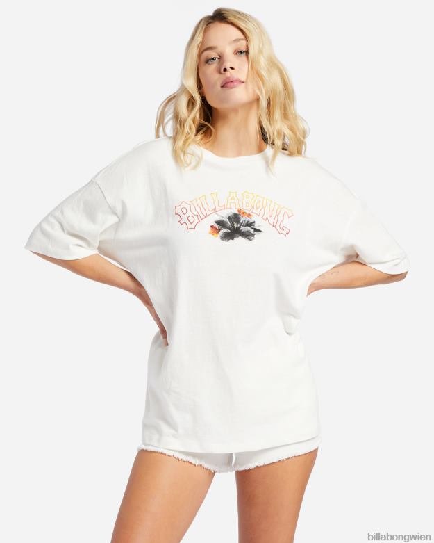Billabong Clothing 00V682132 | Billabong Kamea Lava Arch übergroßes T-Shirt Salzkristall Frauen