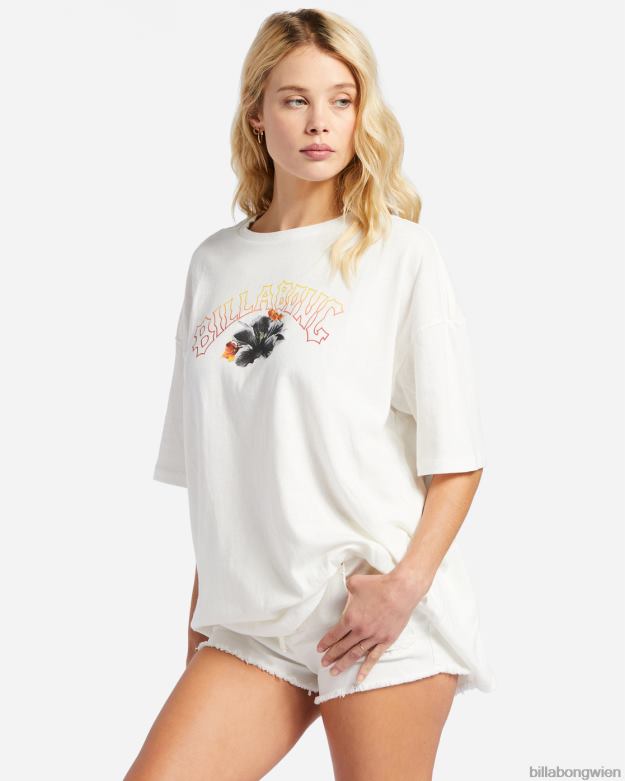 Billabong Clothing 00V682132 | Billabong Kamea Lava Arch übergroßes T-Shirt Salzkristall Frauen