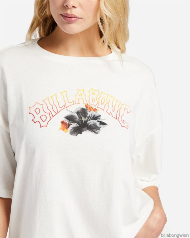 Billabong Clothing 00V682132 | Billabong Kamea Lava Arch übergroßes T-Shirt Salzkristall Frauen
