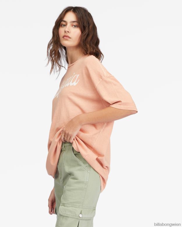 Billabong Clothing 00V682271 | Billabong Land der Milch und des Honigs Freund-T-Shirt Steinrose Frauen