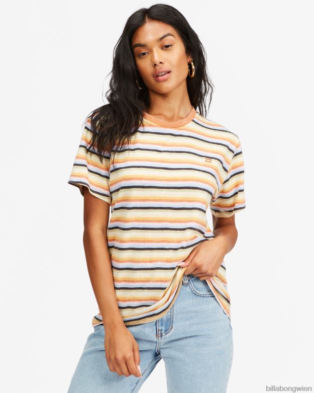 Billabong Clothing 00V682308 | Billabong Gestreiftes T-Shirt „Take a trip“. multico Frauen