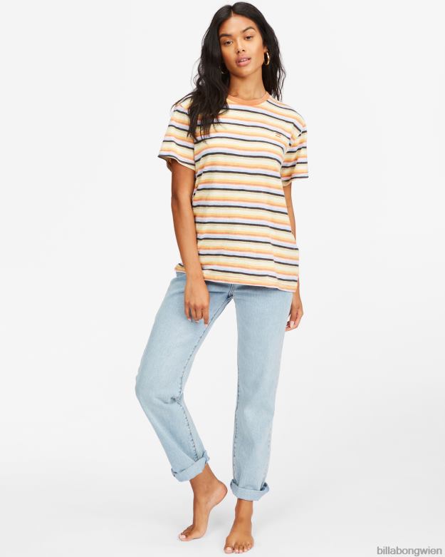 Billabong Clothing 00V682308 | Billabong Gestreiftes T-Shirt „Take a trip“. multico Frauen