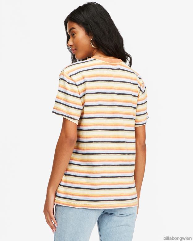 Billabong Clothing 00V682308 | Billabong Gestreiftes T-Shirt „Take a trip“. multico Frauen