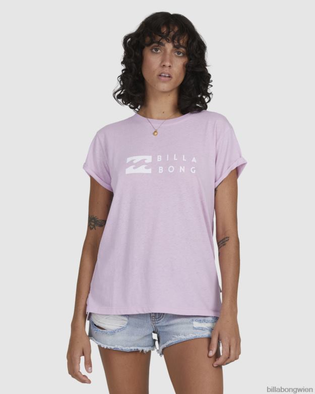 Billabong Clothing 00V682366 | Billabong One-Wave-Burnout-T-Shirt Orchidee Frauen
