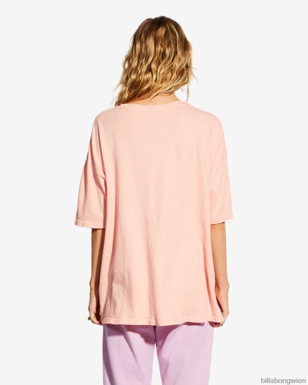 Billabong Clothing 00V682829 | Billabong Billabong x Smiley True Boy übergroßes T-Shirt Pfirsichkuss Frauen