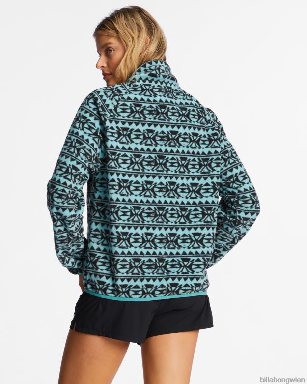 Billabong Clothing 00V682125 | Billabong Rand-Fleece mit Stehkragen und Reißverschluss Lagune Frauen