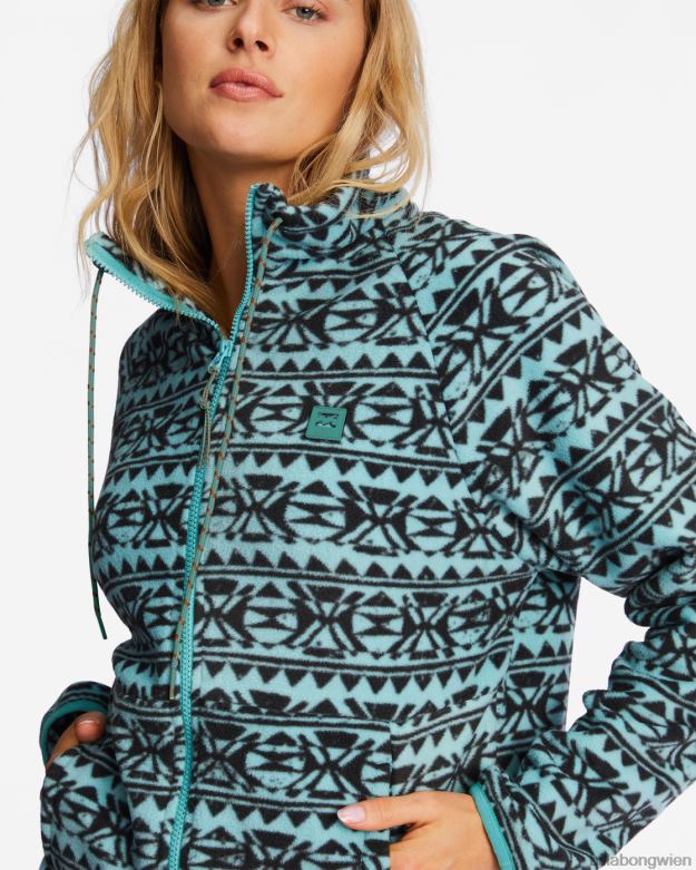 Billabong Clothing 00V682125 | Billabong Rand-Fleece mit Stehkragen und Reißverschluss Lagune Frauen