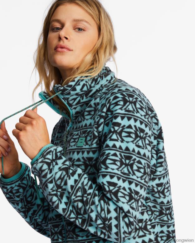 Billabong Clothing 00V682125 | Billabong Rand-Fleece mit Stehkragen und Reißverschluss Lagune Frauen