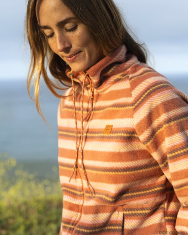 Billabong Clothing 00V682129 | Billabong Rand-Fleece mit Stehkragen und Reißverschluss küsse die Erde Frauen
