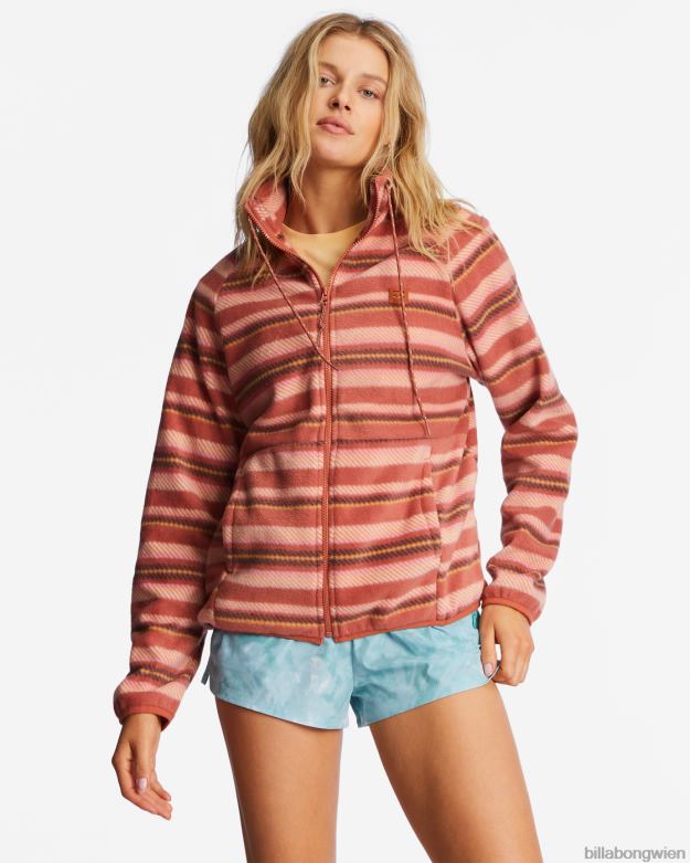 Billabong Clothing 00V682129 | Billabong Rand-Fleece mit Stehkragen und Reißverschluss küsse die Erde Frauen