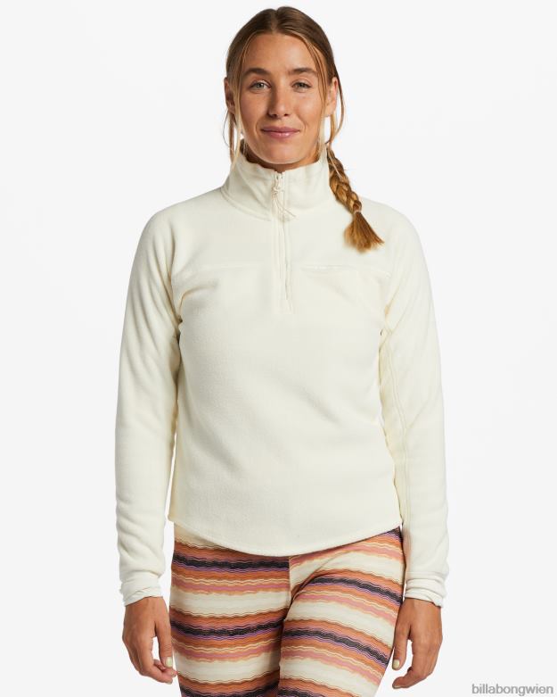 Billabong Clothing 00V682231 | Billabong a/div On the Pisten-Fleecepullover mit halbem Reißverschluss und Stehkragen frisches Pulver Frauen