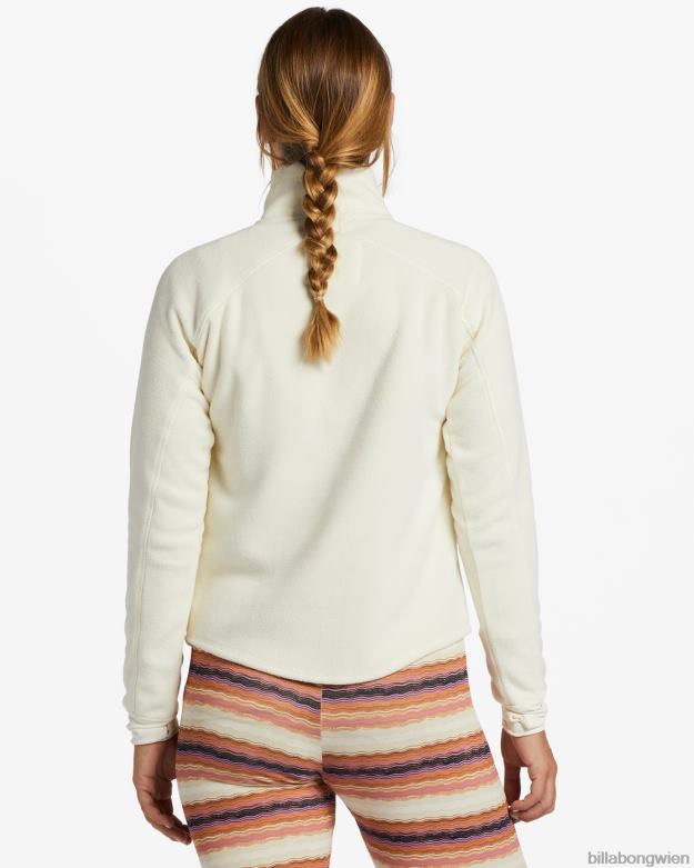 Billabong Clothing 00V682231 | Billabong a/div On the Pisten-Fleecepullover mit halbem Reißverschluss und Stehkragen frisches Pulver Frauen
