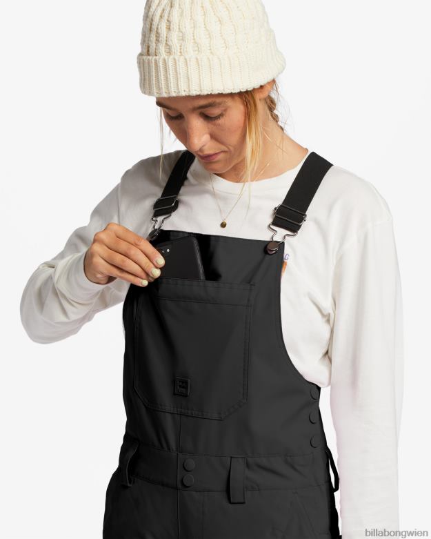 Billabong Wien 00V682563 | Billabong A/Div Riva 10k isolierte Latz-Schneehose Schwarz Frauen
