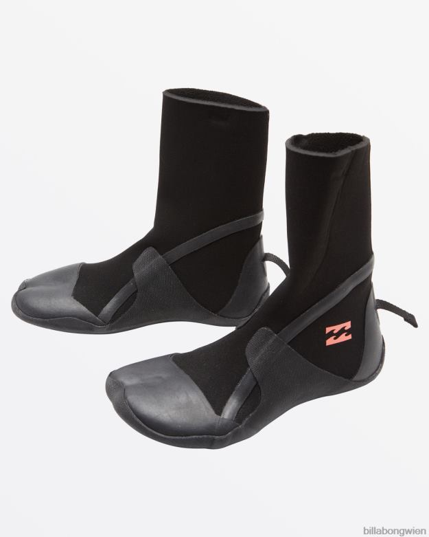 Billabong Shoes 00V682573 | Billabong 5 Synergie-Neoprenanzugstiefel mit versteckter geteilter Zehenpartie Schwarz Frauen