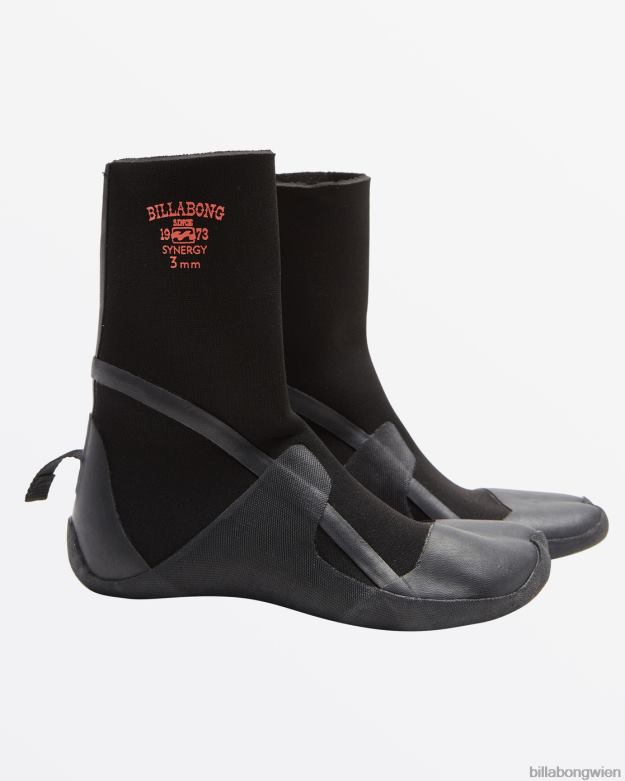 Billabong Shoes 00V682573 | Billabong 5 Synergie-Neoprenanzugstiefel mit versteckter geteilter Zehenpartie Schwarz Frauen