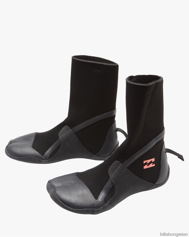 Billabong Shoes 00V682575 | Billabong 3 Synergie-Neoprenanzugstiefel mit versteckter geteilter Zehenpartie Schwarz Frauen