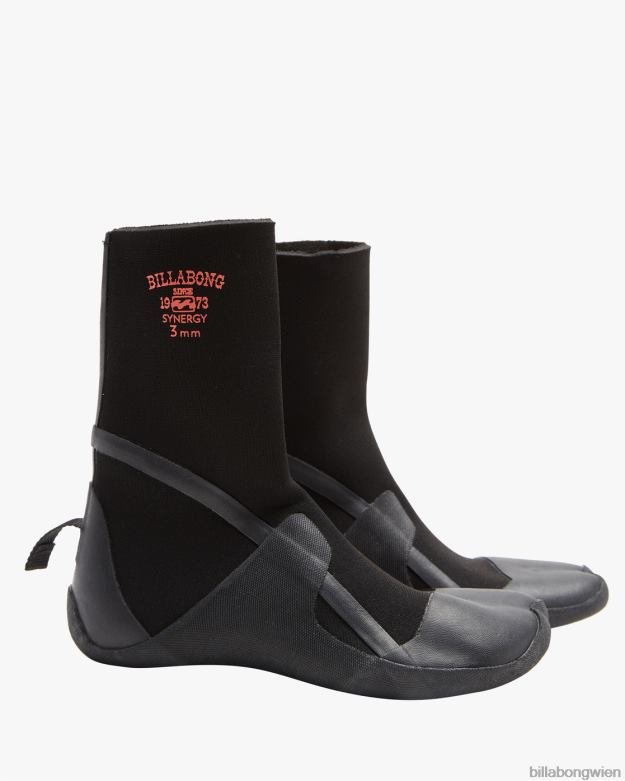 Billabong Shoes 00V682575 | Billabong 3 Synergie-Neoprenanzugstiefel mit versteckter geteilter Zehenpartie Schwarz Frauen
