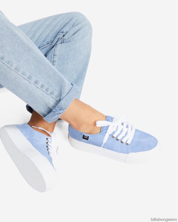 Billabong Shoes 00V682504 | Billabong Puebla-Canvas-Plateauschuhe Glückseligkeit blau Frauen