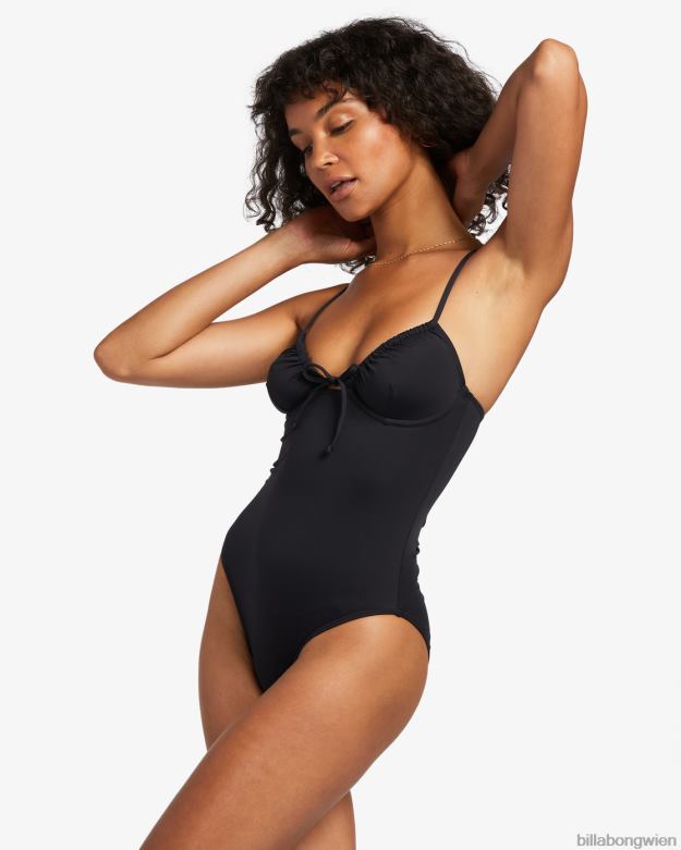 Billabong Wien 00V681256 | Billabong Einteiliger Badeanzug von Sol Searcher schwarzer Kieselstein Frauen
