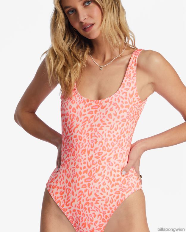 Billabong Wien 00V681296 | Billabong Lei niedriger einteiliger Badeanzug gewaschener Pfirsich Frauen