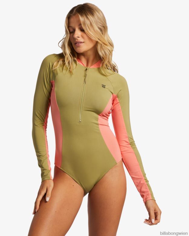 Billabong Wien 00V681333 | Billabong a/div biarritz langärmliger Badeanzug Zeder Frauen