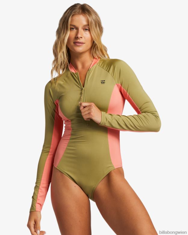 Billabong Wien 00V681333 | Billabong a/div biarritz langärmliger Badeanzug Zeder Frauen