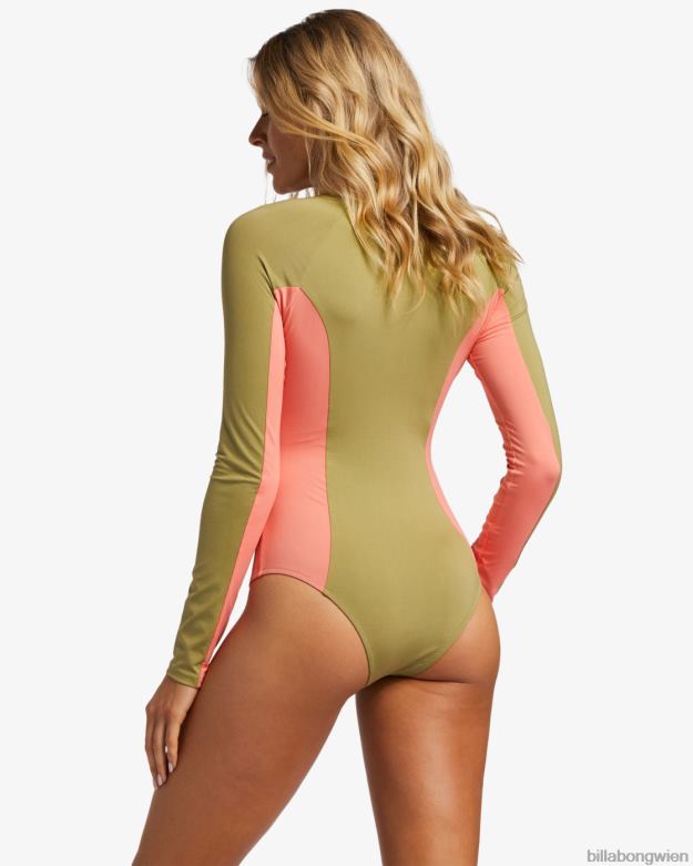 Billabong Wien 00V681333 | Billabong a/div biarritz langärmliger Badeanzug Zeder Frauen