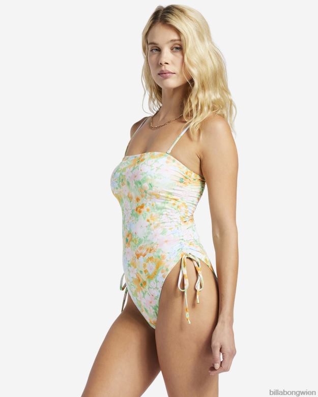 Billabong Wien 00V681341 | Billabong Soft Rave Naomi Bandeau-Einteiler-Badeanzug Grün Frauen