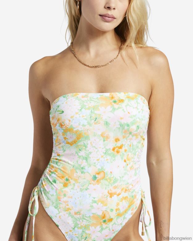 Billabong Wien 00V681341 | Billabong Soft Rave Naomi Bandeau-Einteiler-Badeanzug Grün Frauen
