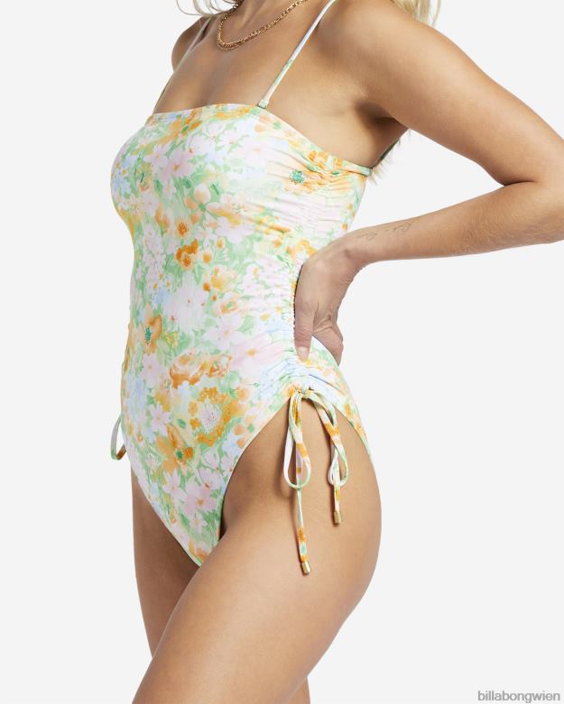 Billabong Wien 00V681341 | Billabong Soft Rave Naomi Bandeau-Einteiler-Badeanzug Grün Frauen
