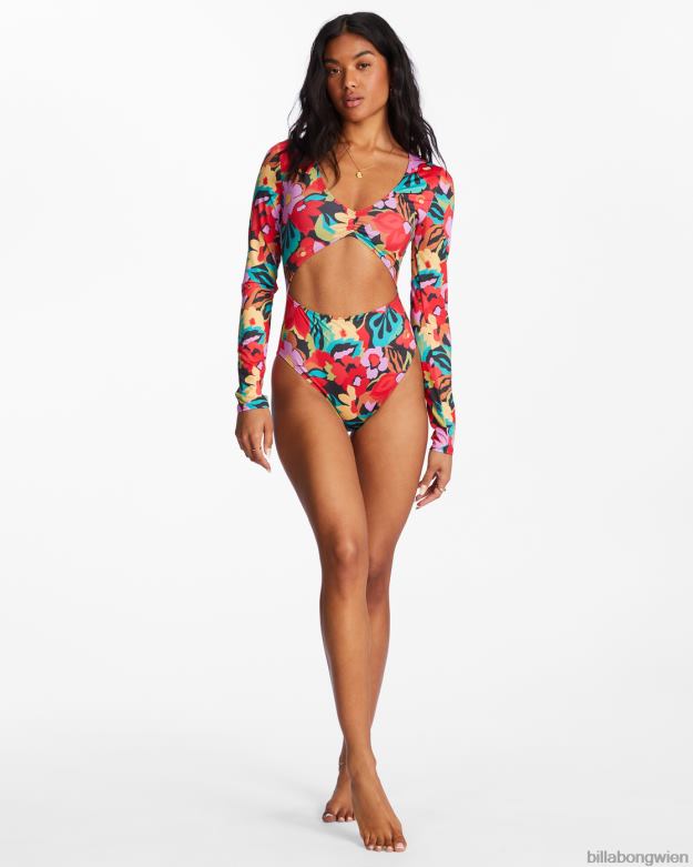Billabong Wien 00V681501 | Billabong Islands Away UPF 50 einteiliger Badeanzug mit langen Ärmeln multi Frauen
